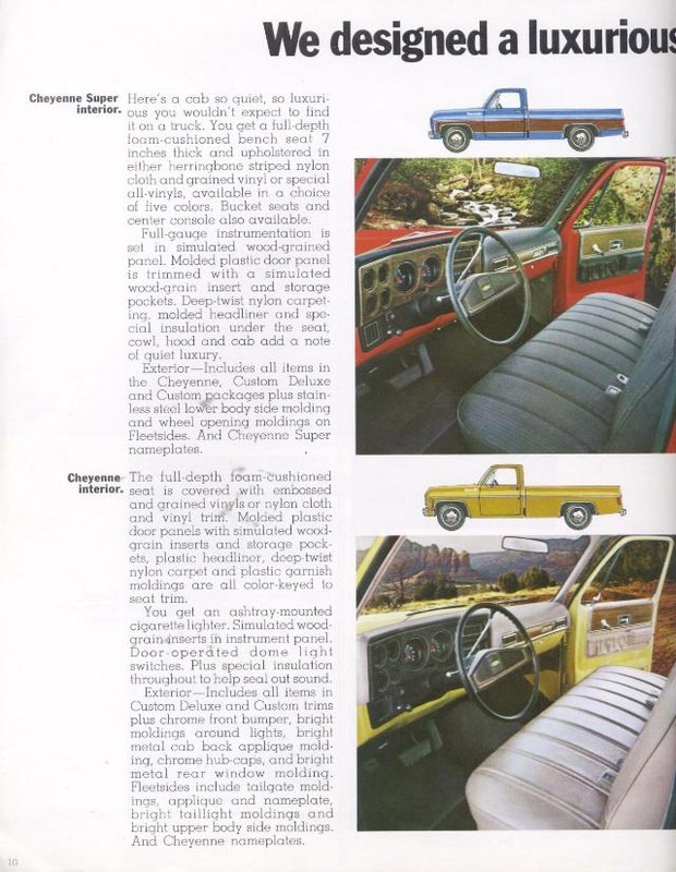 1973 Chevrolet Pickups Brochure Page 11